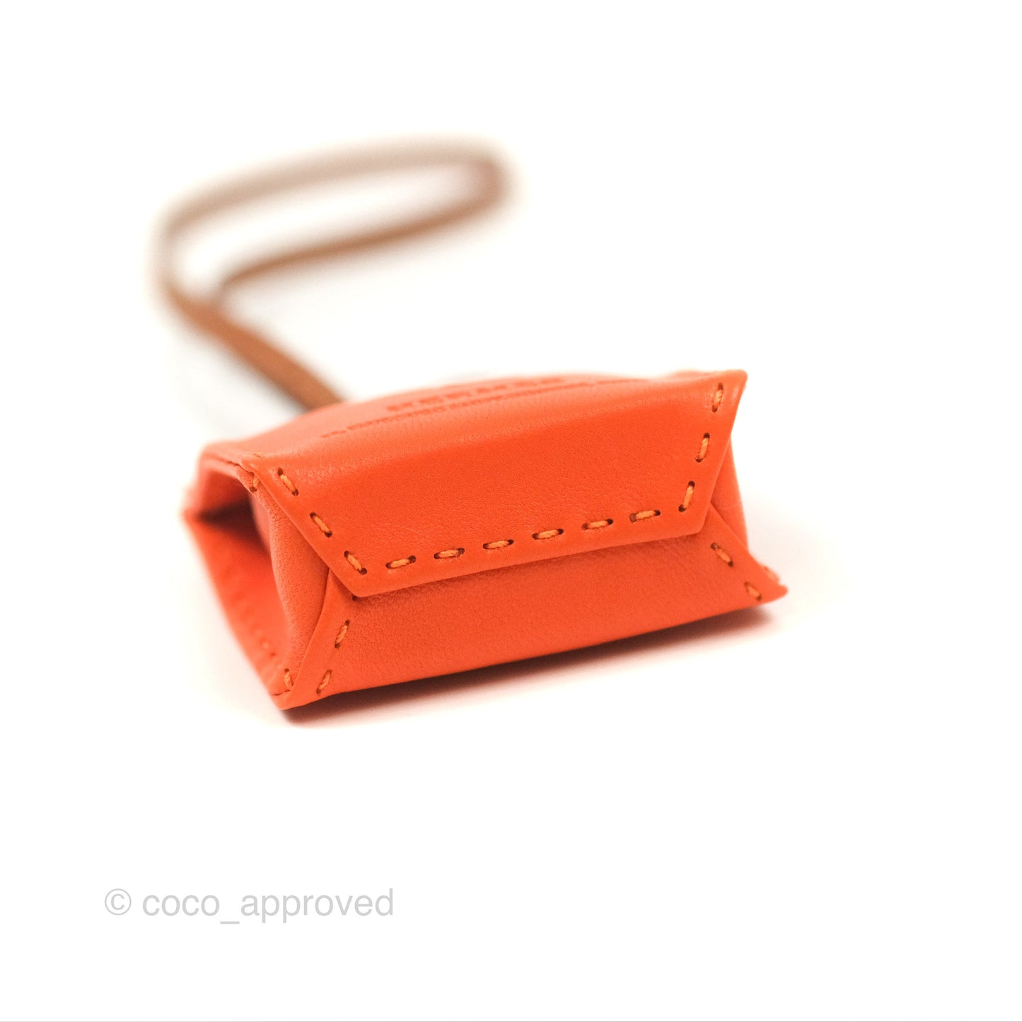 Hermès Orange Shopping Bag Charm