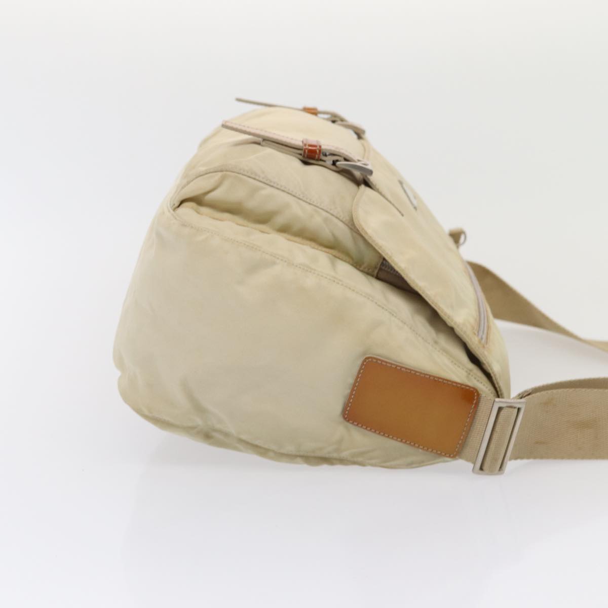 Luxury Prada Shoulder Bag Nylon Beige  83489