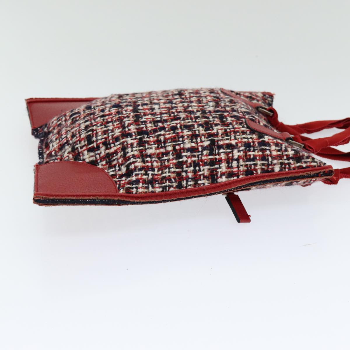 Luxury Prada Hand Bag tweed Red  83493
