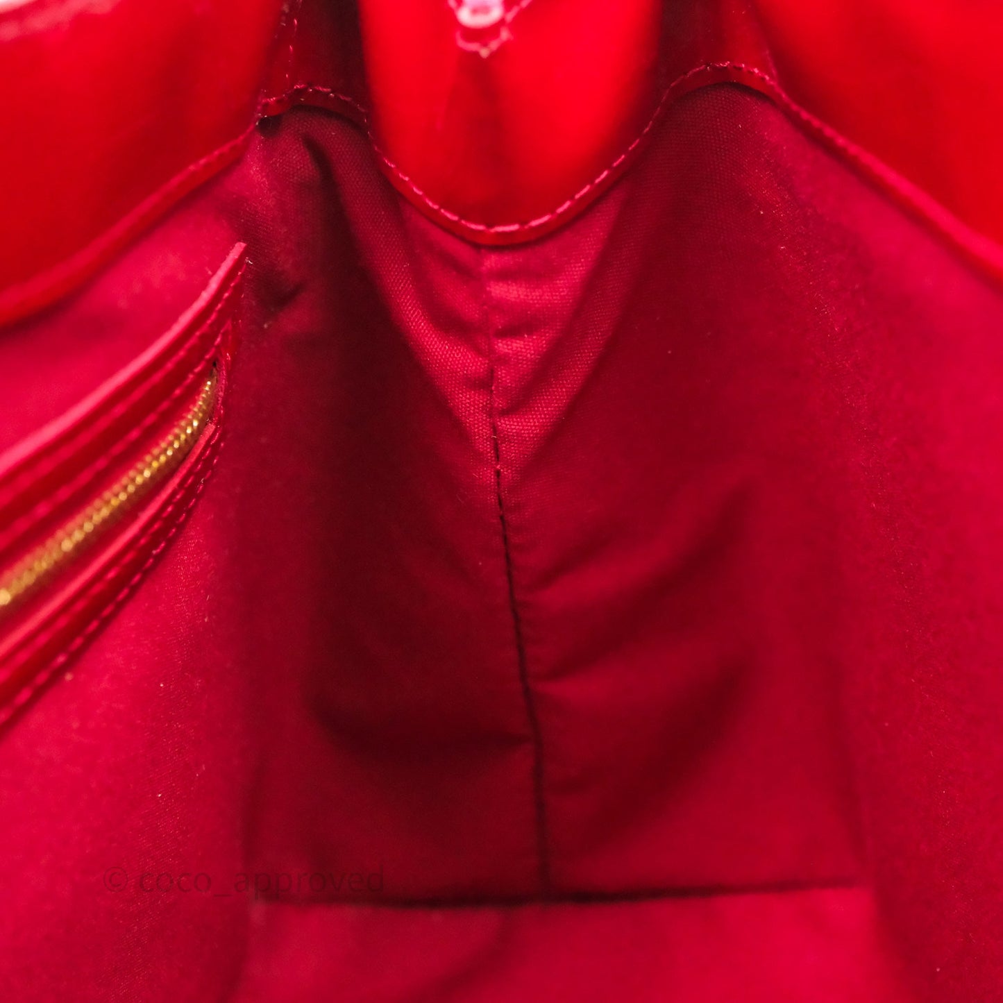 Louis Vuitton Vernis Wilshire Monogram Tote Bag Red