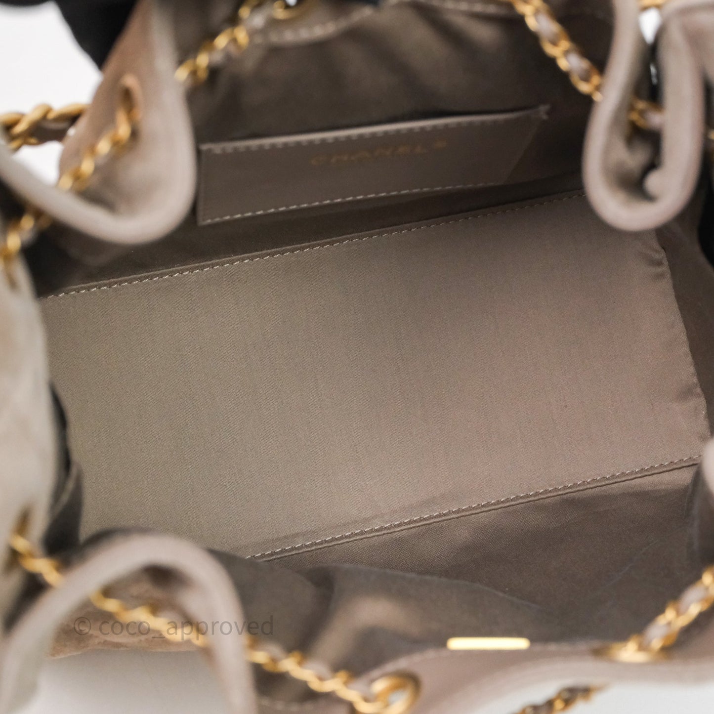 Chanel 25 Small Suede Calfskin Aged Gold Hardware