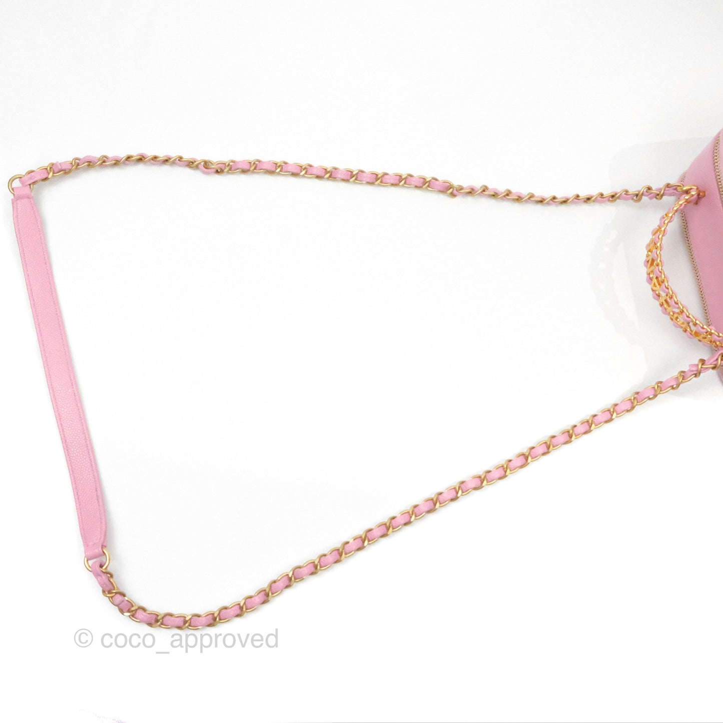 Chanel Caviar Quilted Pick Me Up Small Vanity Case Light Pink
