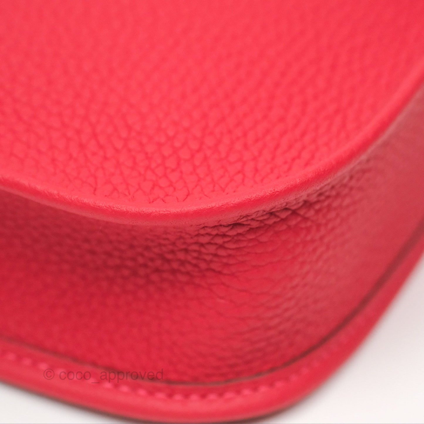Hermès Mini Evelyne 16 Rouge Clemence Palladium Hardware