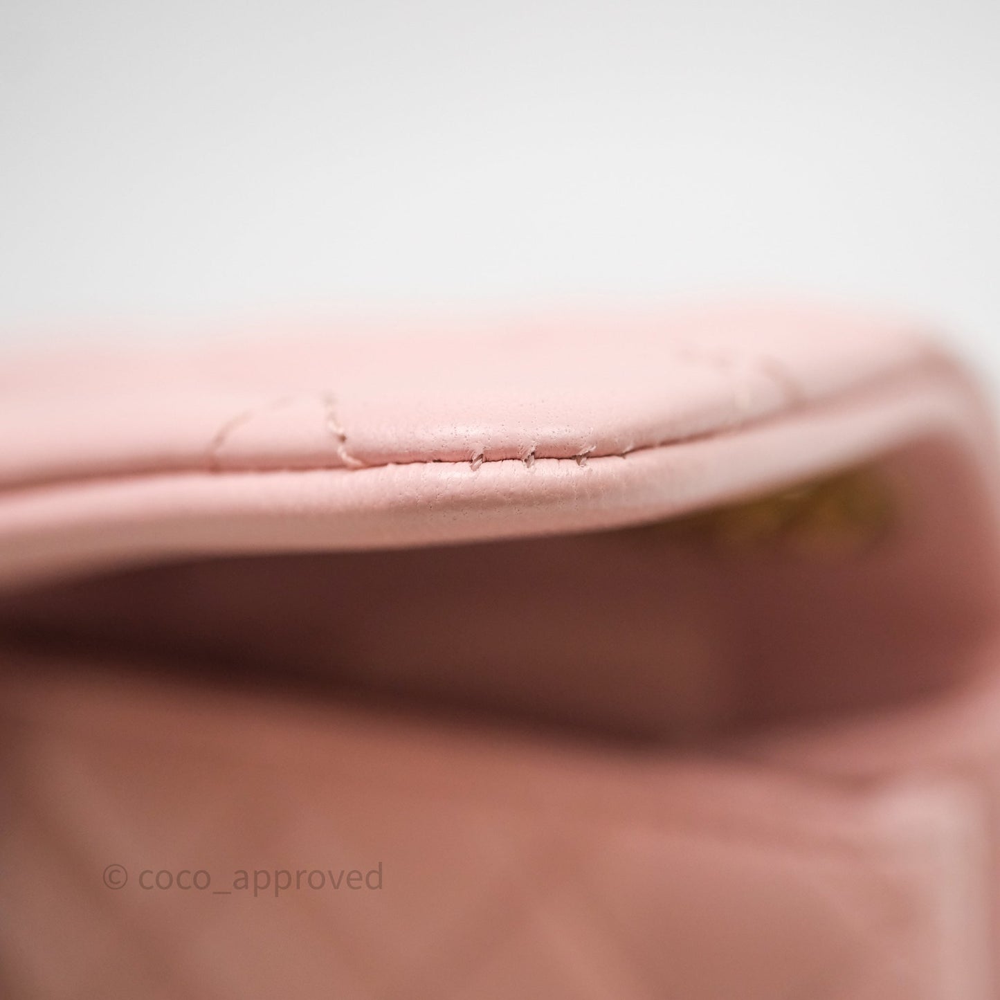 Chanel Quilted Mini Square Flap with Camellia Adjustable Chain Pink Clair Lambskin