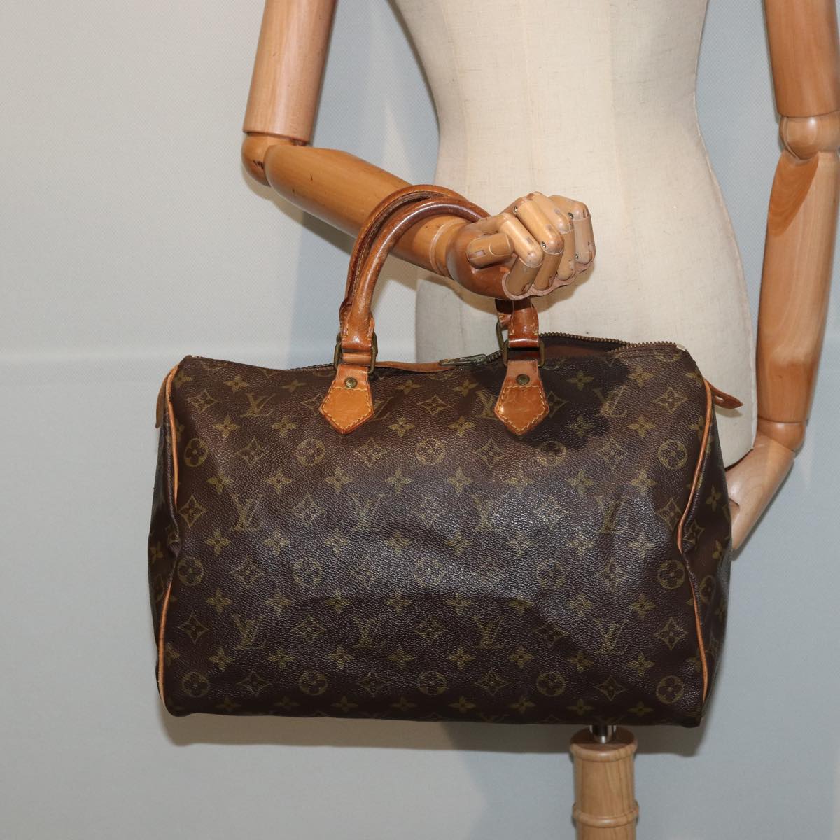 LOUIS VUITTON Monogram Speedy 35 Hand Bag M41524 LV 83556