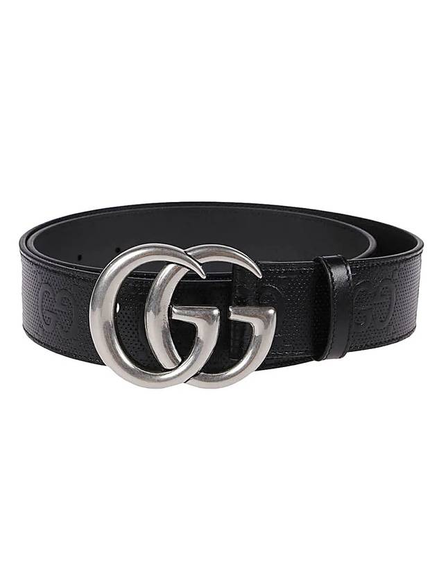 Luxury Gucci Trending 2025 GG Marmont Emboss Leather Belt Black
