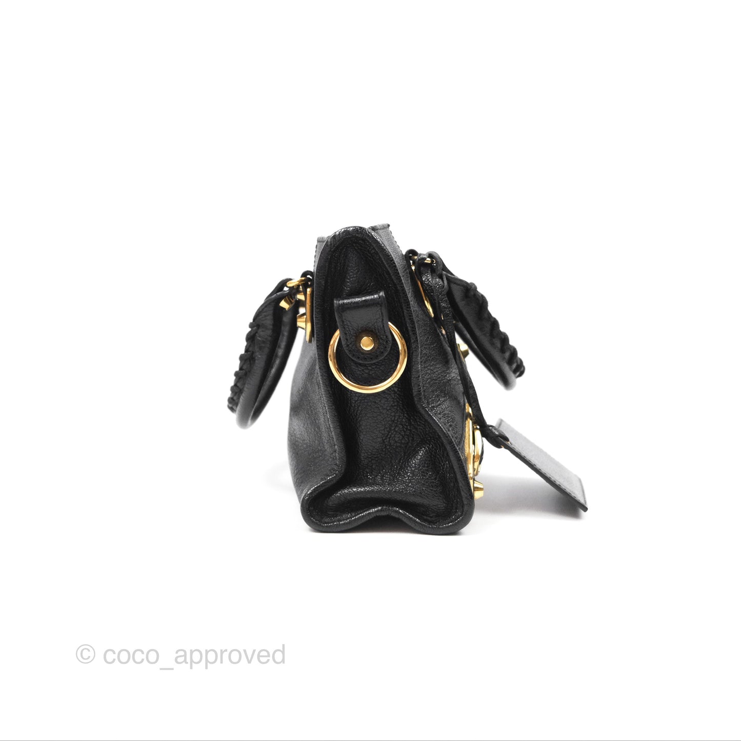 Balenciaga Classic Mini City Bag Black Grained Calfskin Gold Hardware