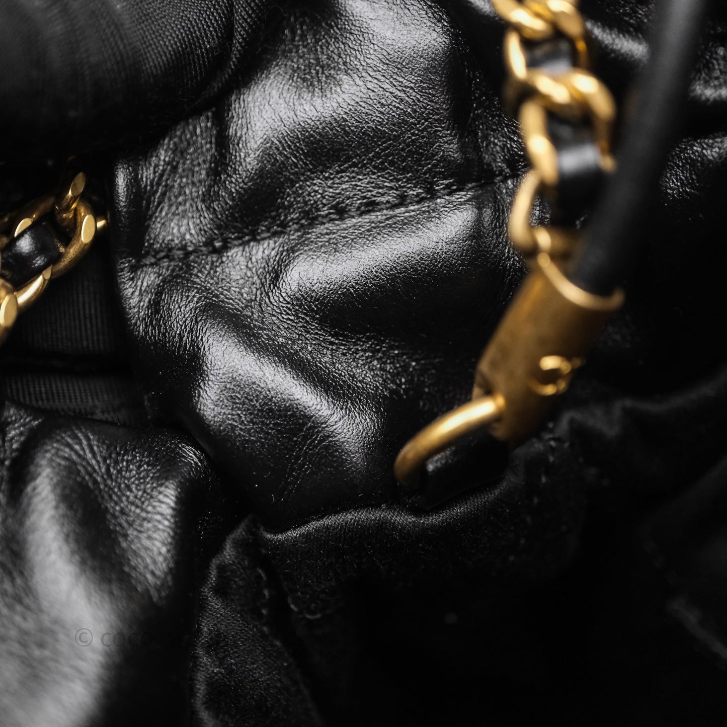 Chanel 22 Mini Bag Black Crumpled Calfskin