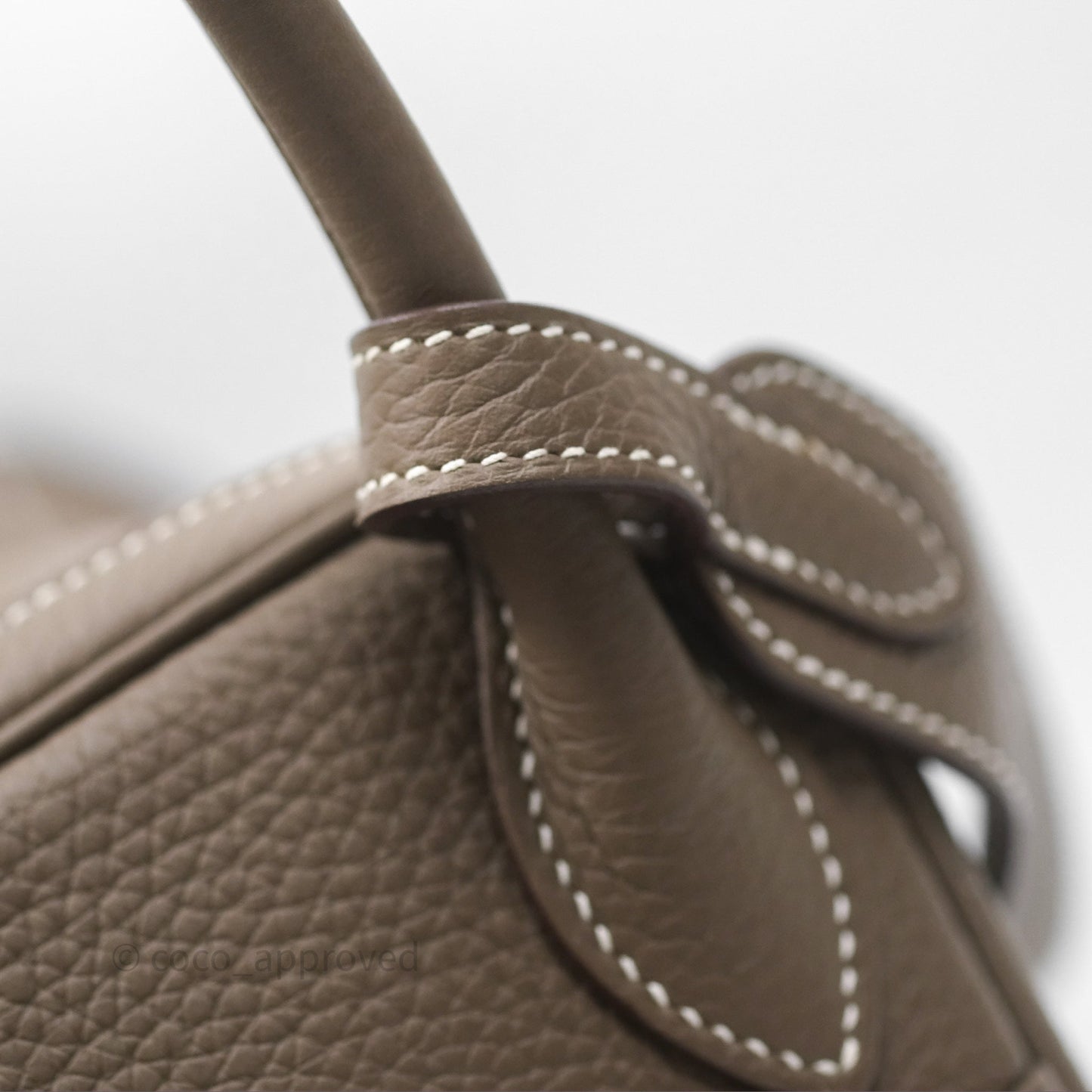Hermès Lindy 30 Etoupe 18 Clemence Palladium Hardware