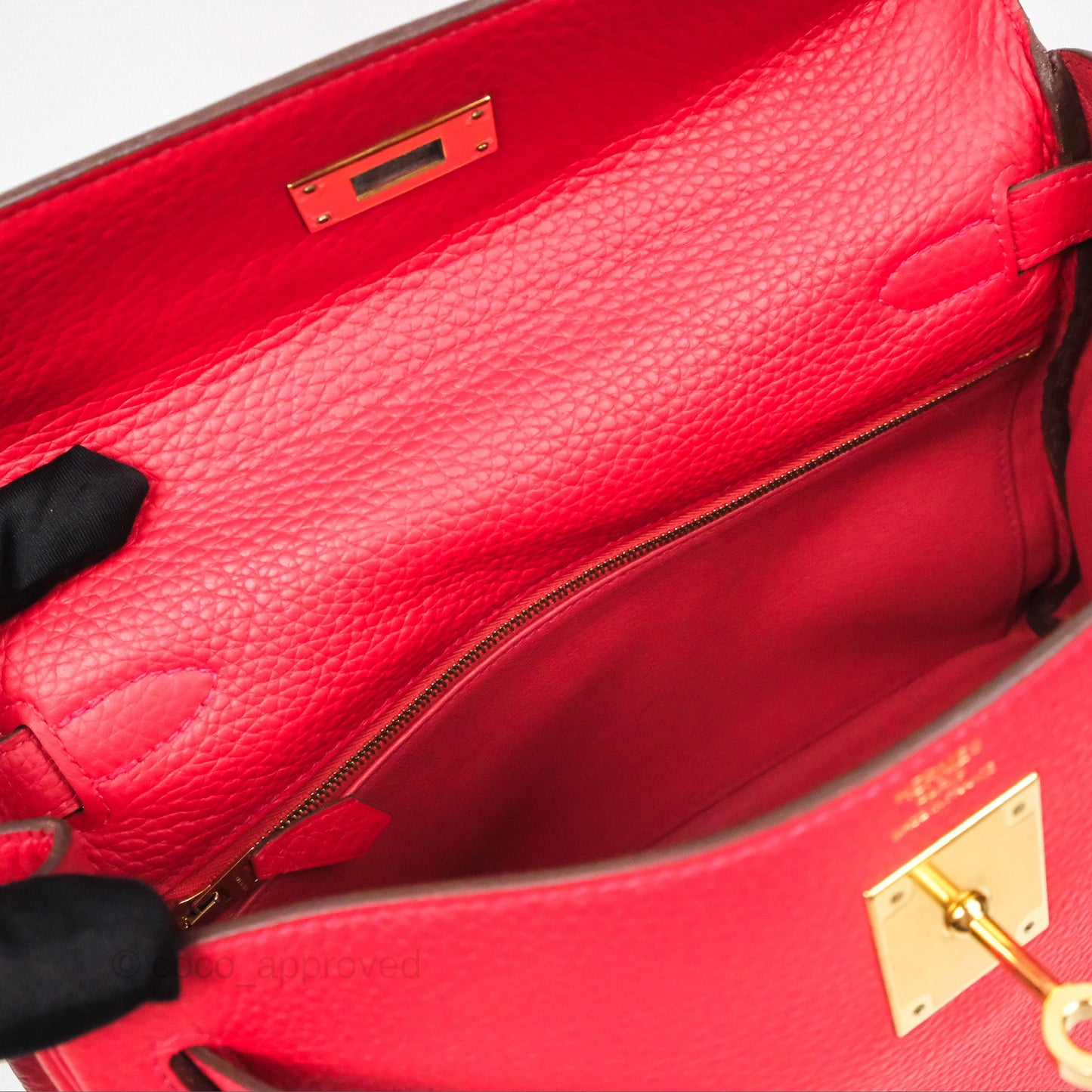 Hermès Kelly 28 Retourne Rouge Tomate S5 Clemence Gold Hardware