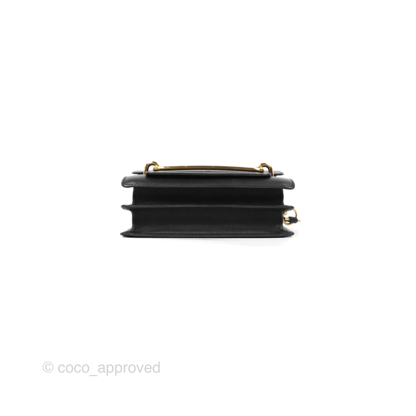 Hermès Roulis Mini 18 Black Swift Gold Hardware