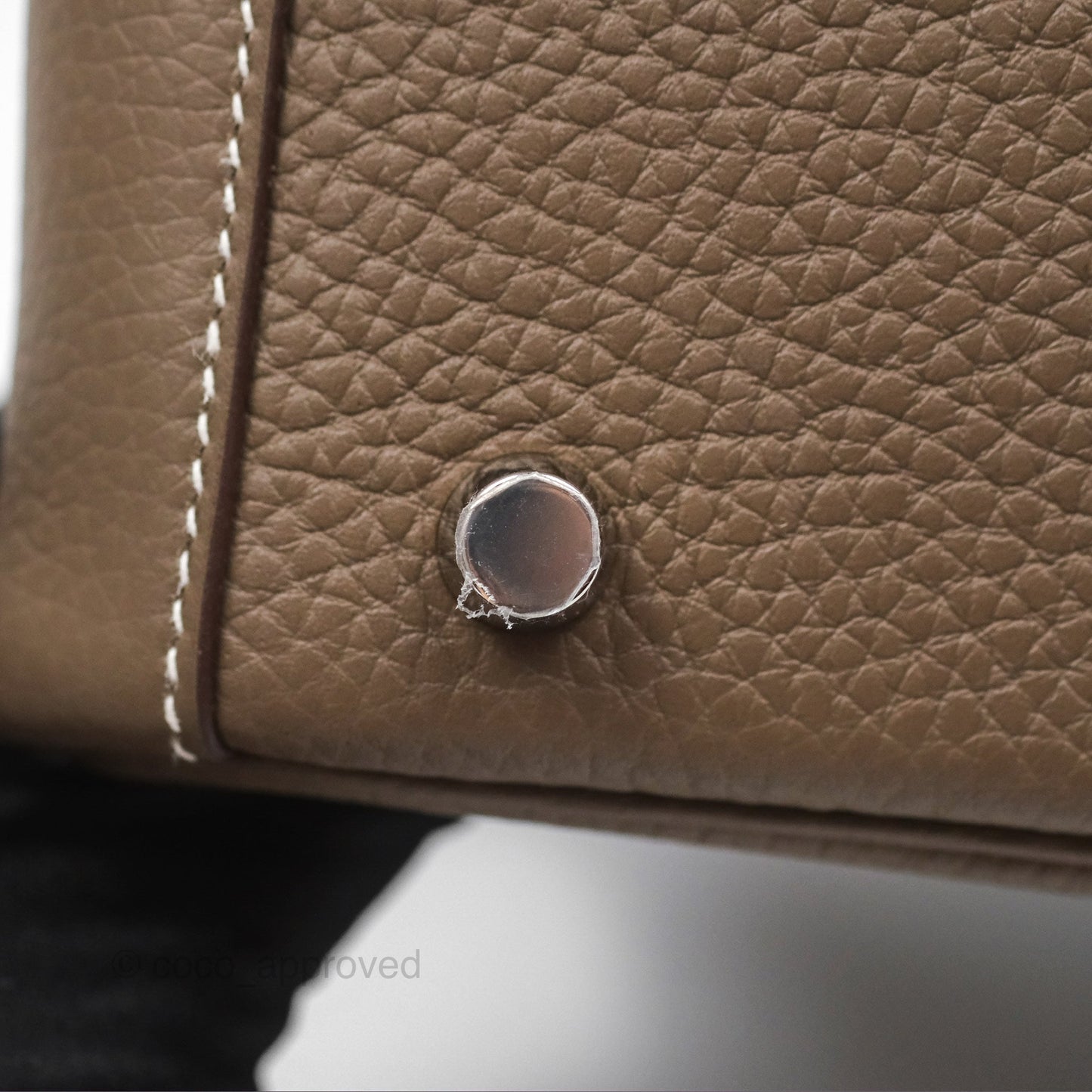 Hermès Lindy 26 Clemence Etoupe 18 Palladium Hardware