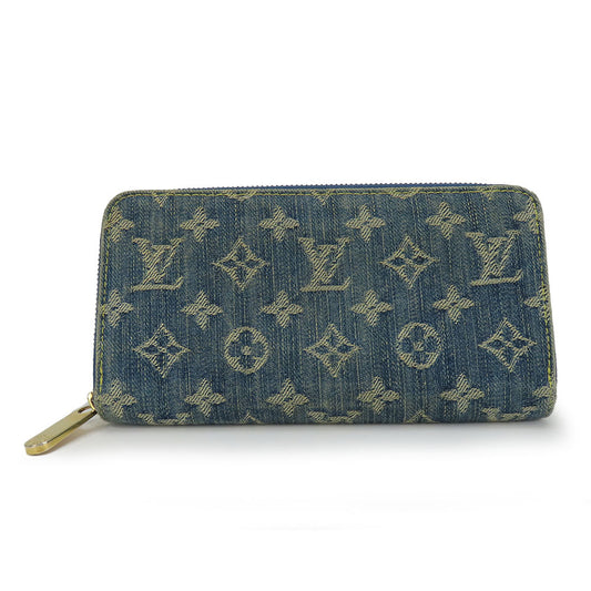 Louis Vuitton Monogram Denim Leather Zippy Wallet