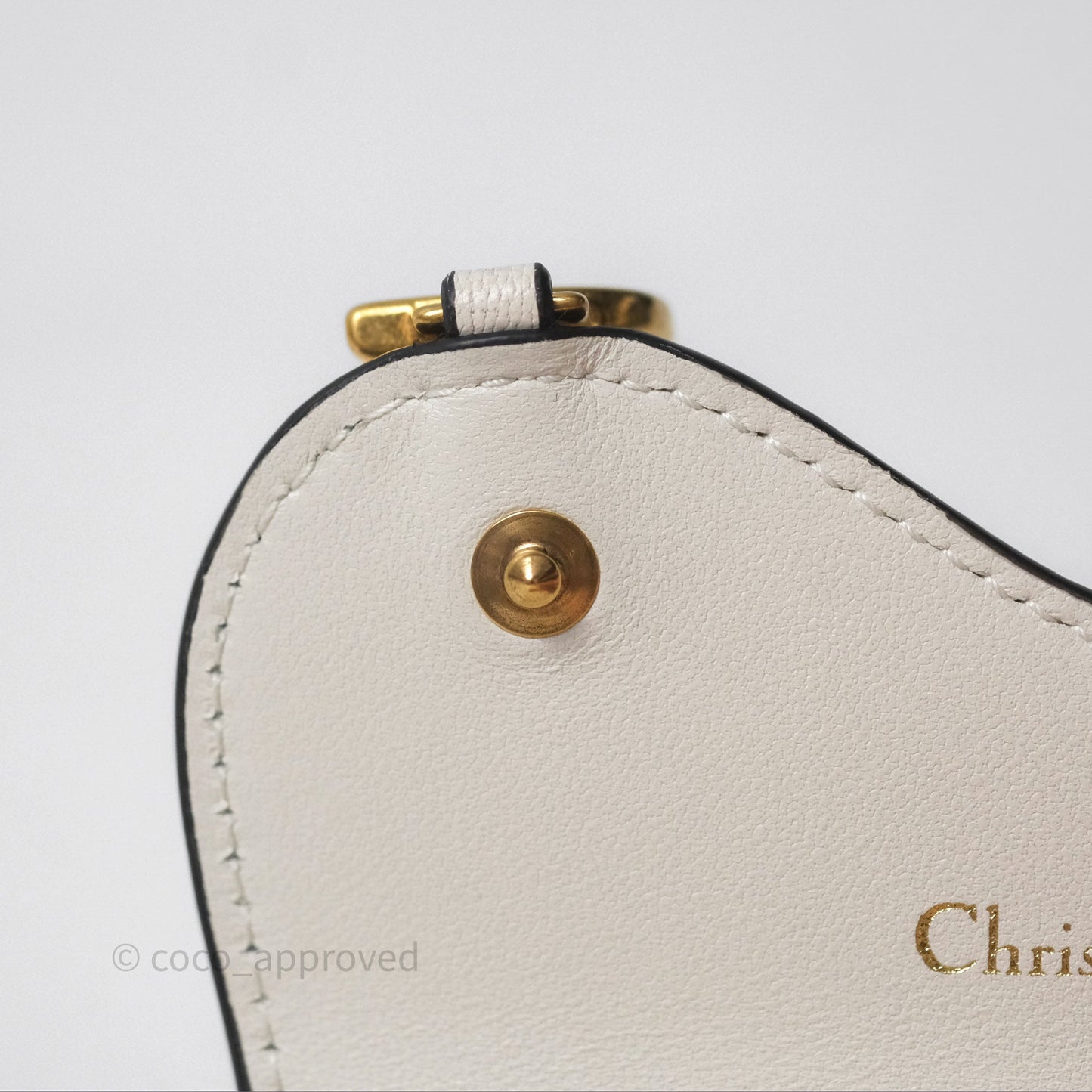 Christian Dior Saddle Bloom Card Holder Latte Goatskin