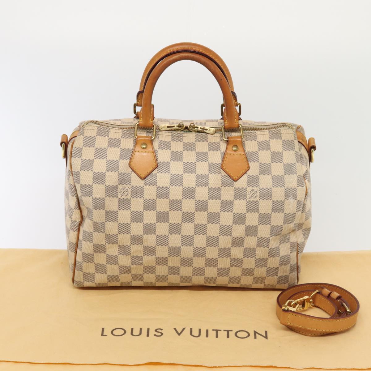 LOUIS VUITTON Damier Azur Speedy Bandouliere 30 Hand Bag 2way N41052 83635