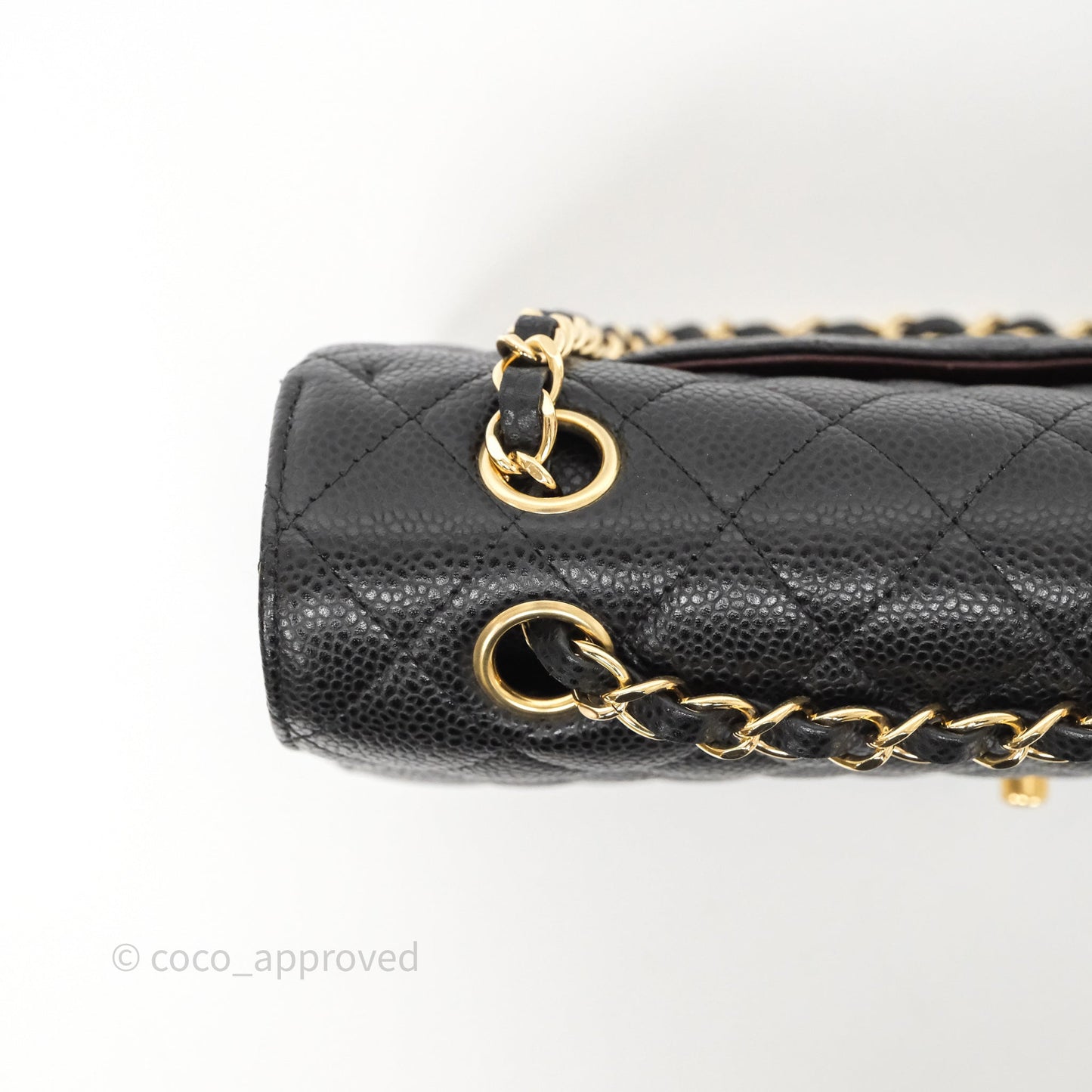 Chanel Classic M/L Medium Flap Quilted Black Caviar Gold Hardware
