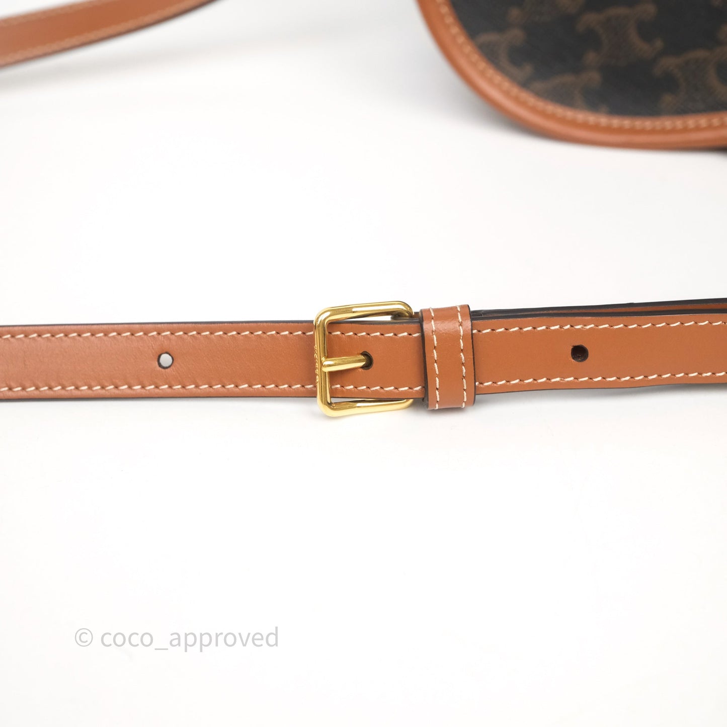 Celine Medium Folco Bag Triomphe Canvas Tan