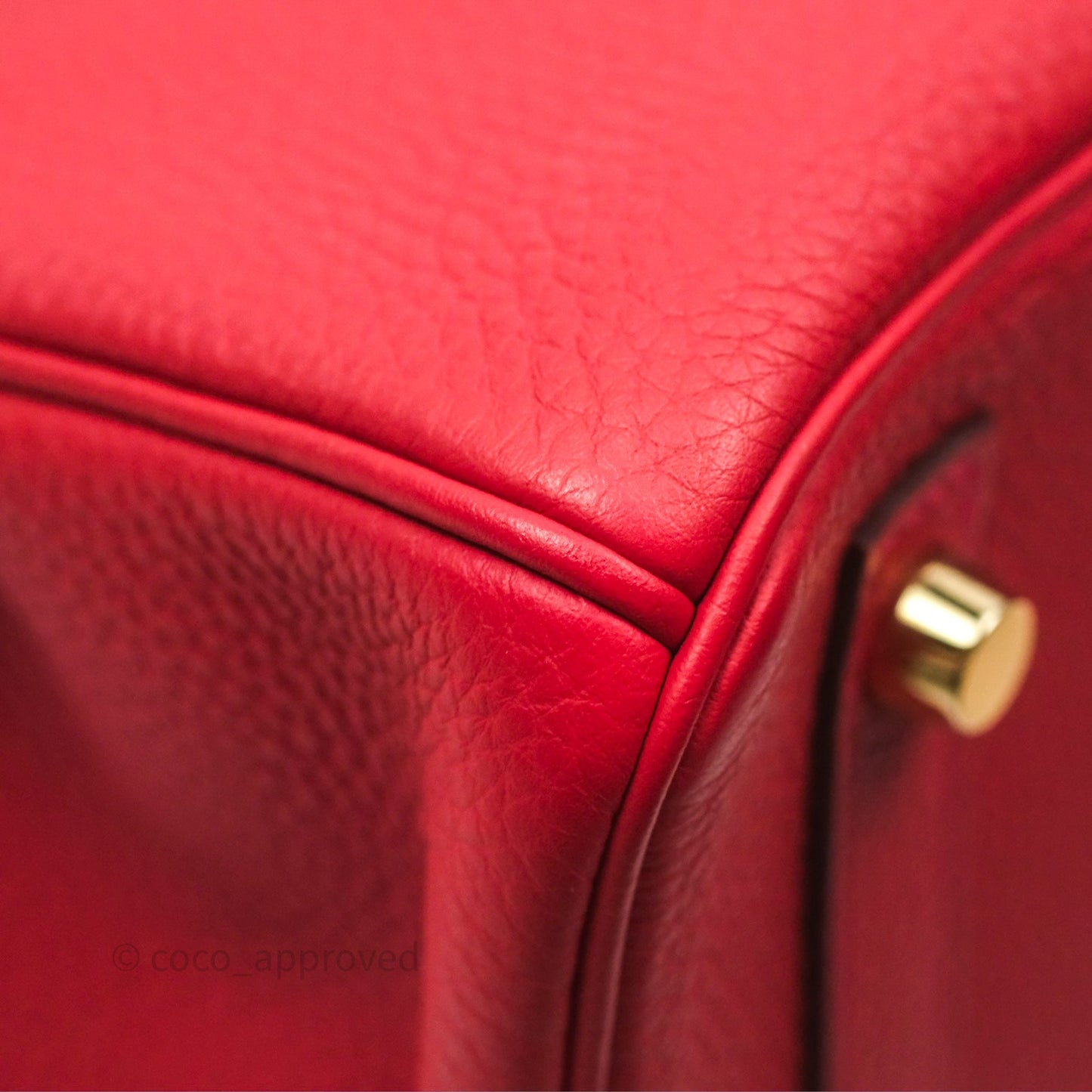 Hermès Birkin 30 Retourne Geranium D5 Togo Gold Hardware