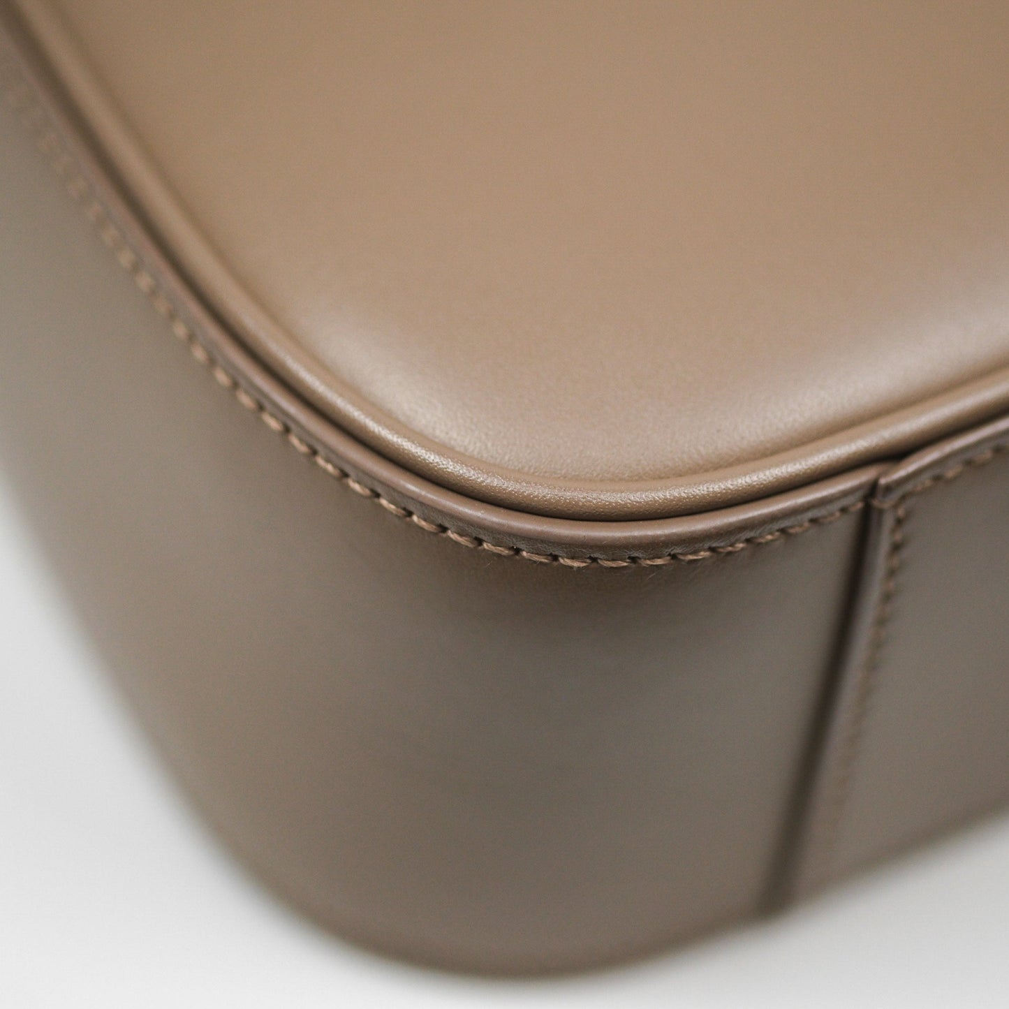 Saint Laurent Le 5 À 7 Taupe Calfskin Bronze Brass Hardware
