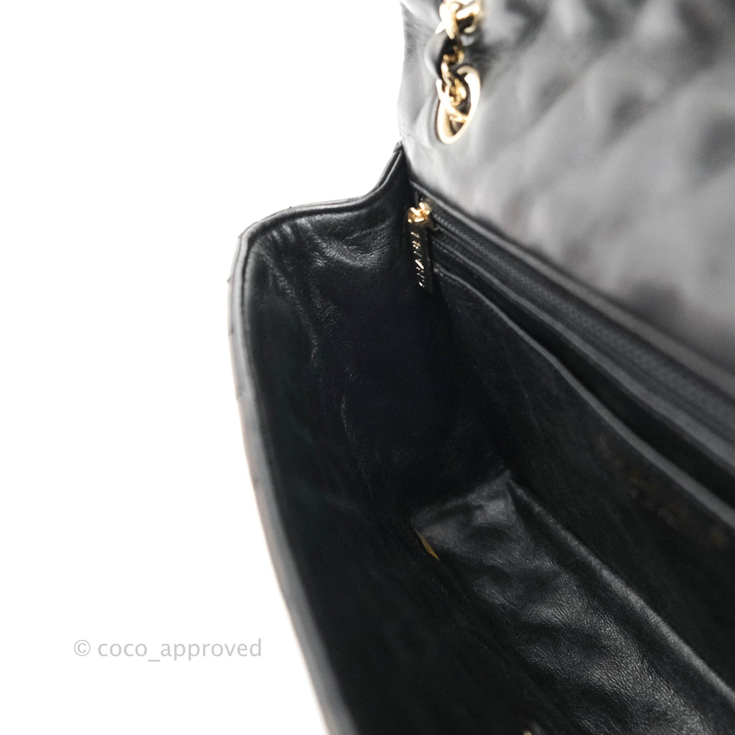 Chanel Classic M/L Medium Quilted Black Flap With Valentines Charms Lambskin Gold Hardware