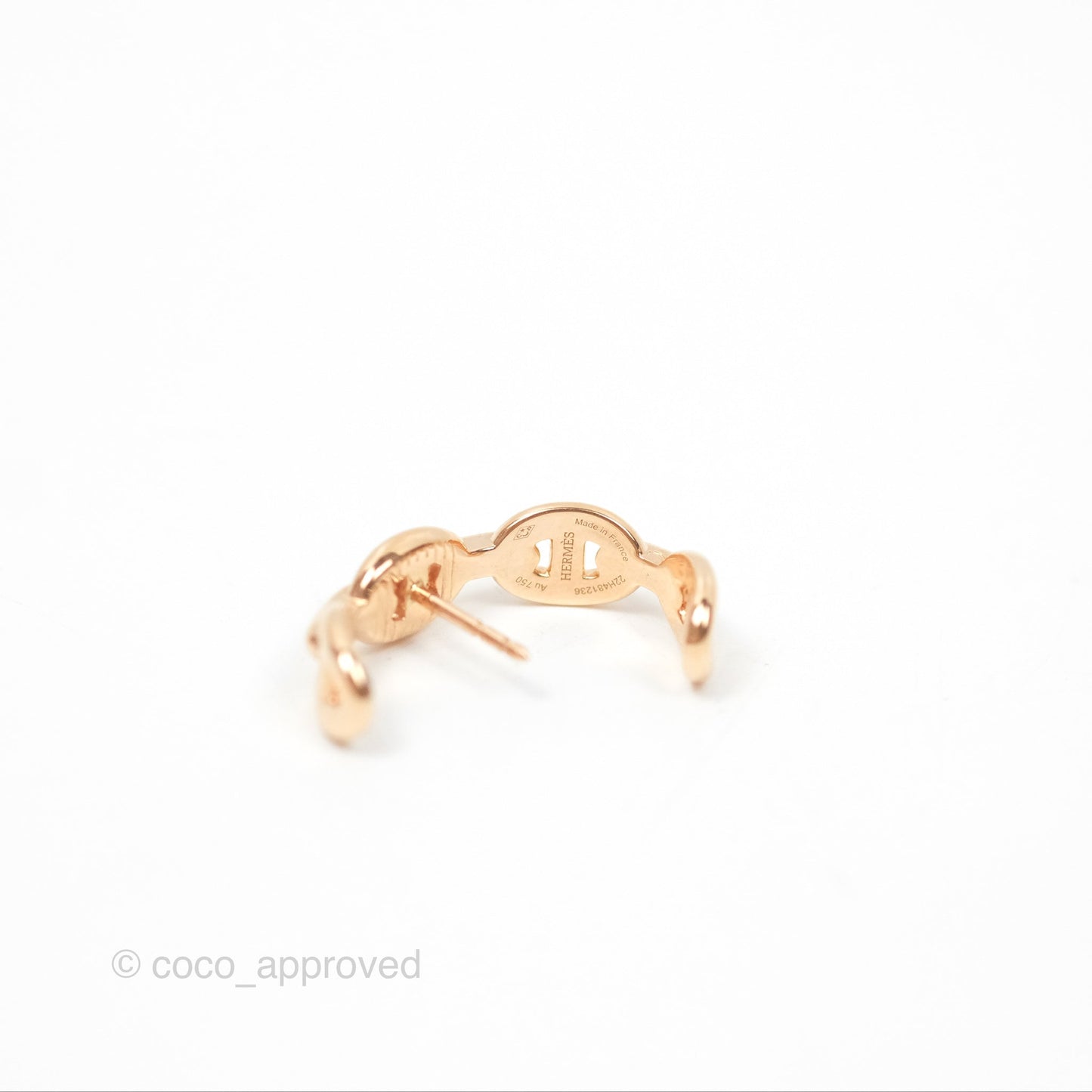 Hermès Chaine d'Ancre Enchainee Earrings Rose Gold