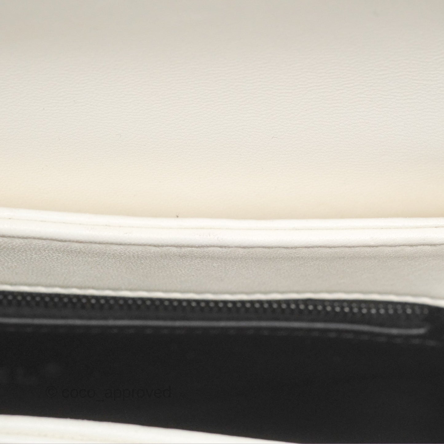 Chanel Trendy CC Small White Lambskin Black Hardware
