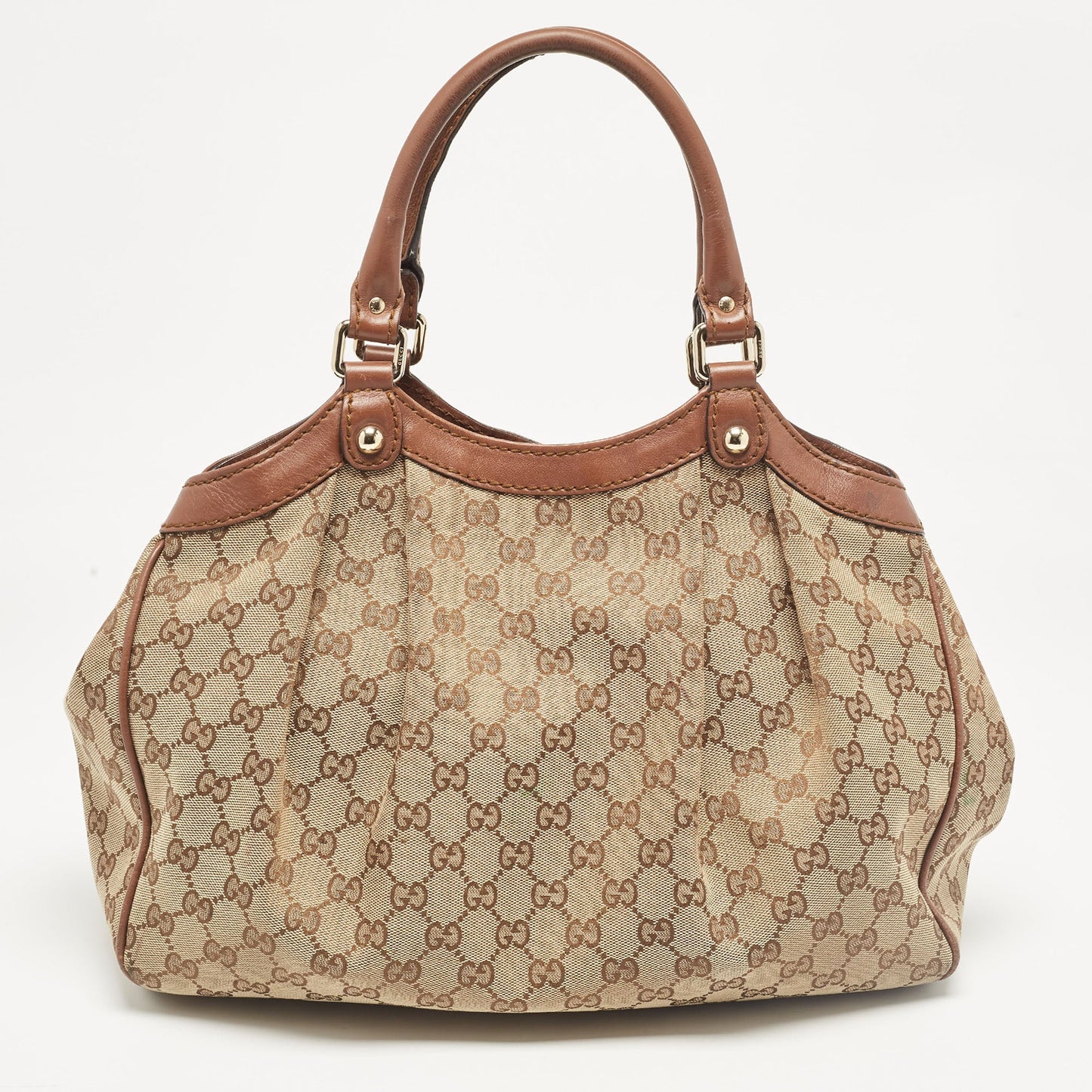 Luxury Gucci Trending 2025 Beige/brown Gg Canvas And Leather Medium Sukey Tote..