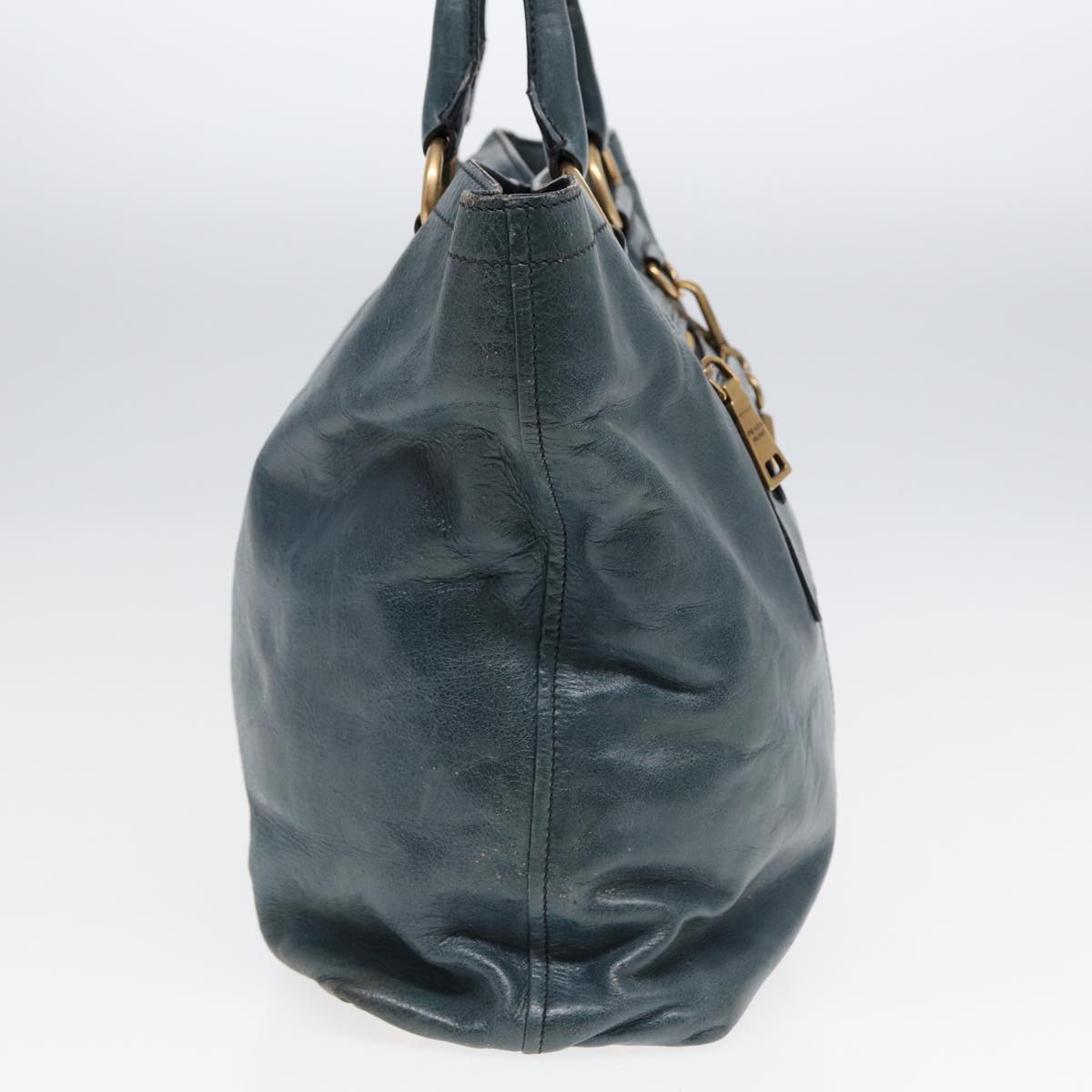 Luxury Prada Tote Bag Leather Navy  83700