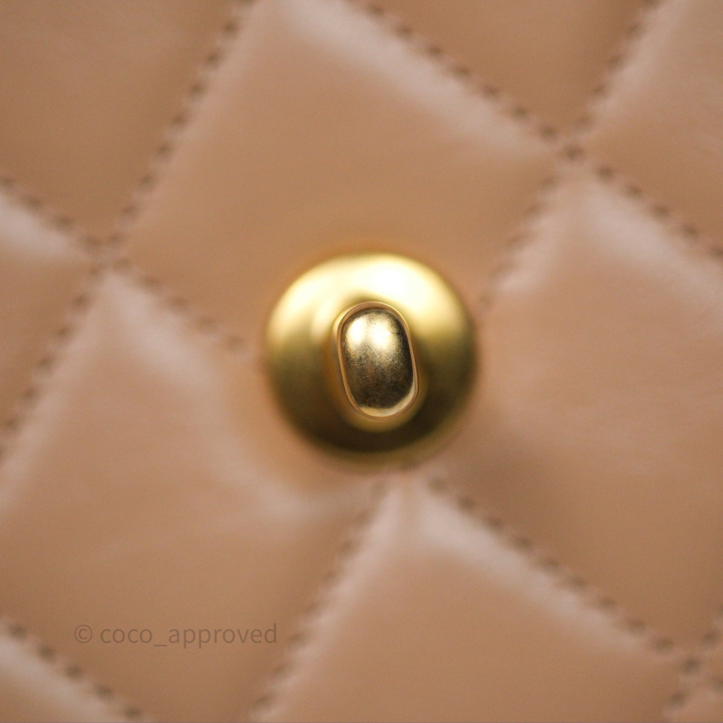Chanel Quilted Mini Perfect Fit Adjustable Beige Calfskin Gold Hardware