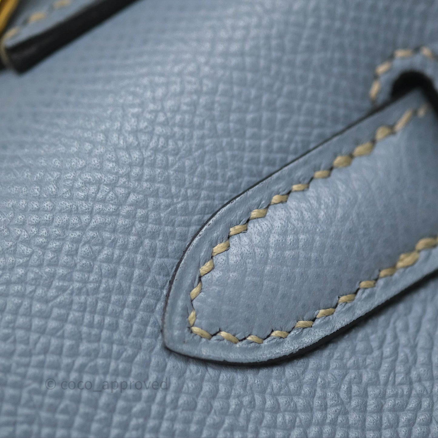 Hermès Kelly II 28 Sellier Bleu Lin J7 Epsom Gold Hardware