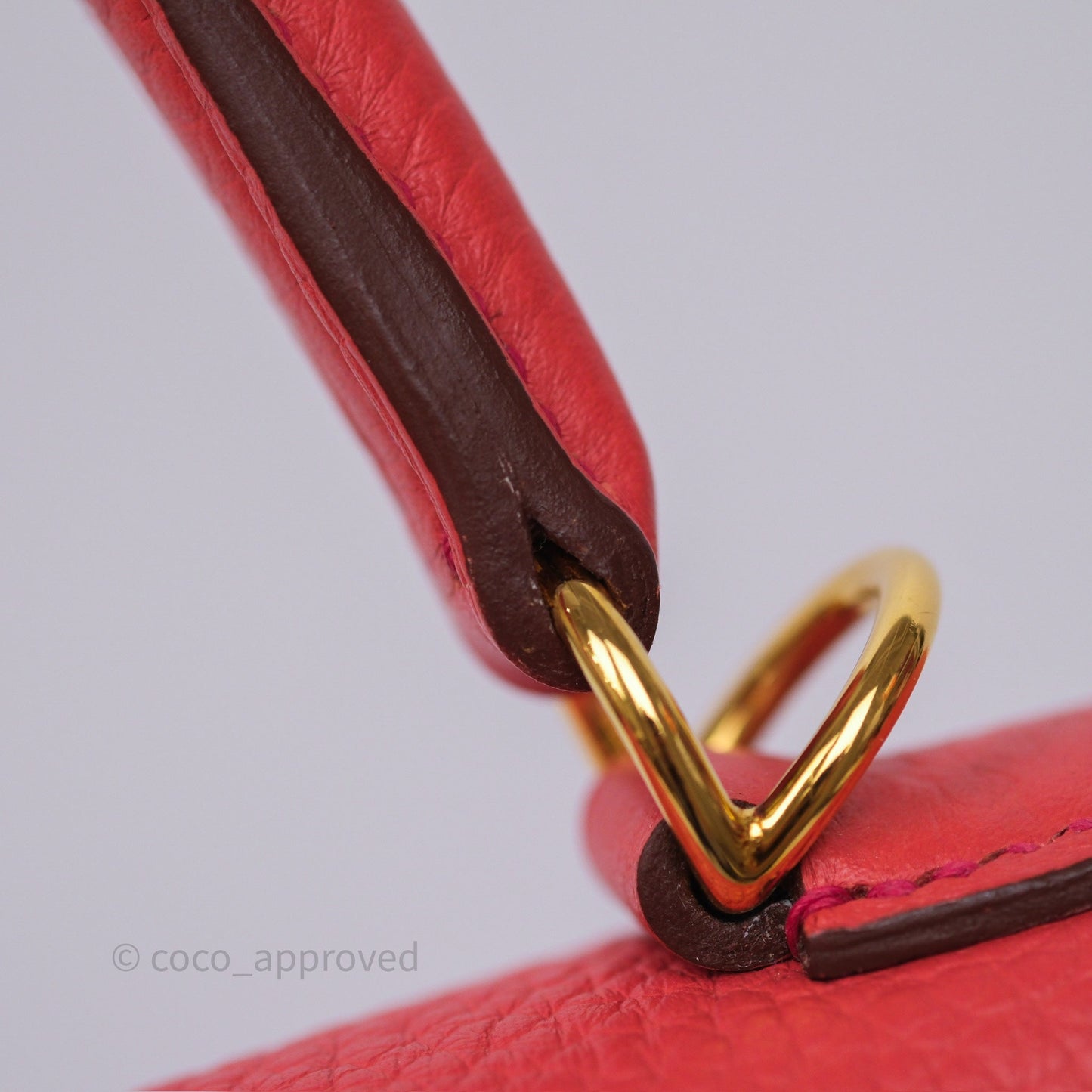 Hermès Kelly 28 Rose Jaipur Retourne Togo Gold Hardware