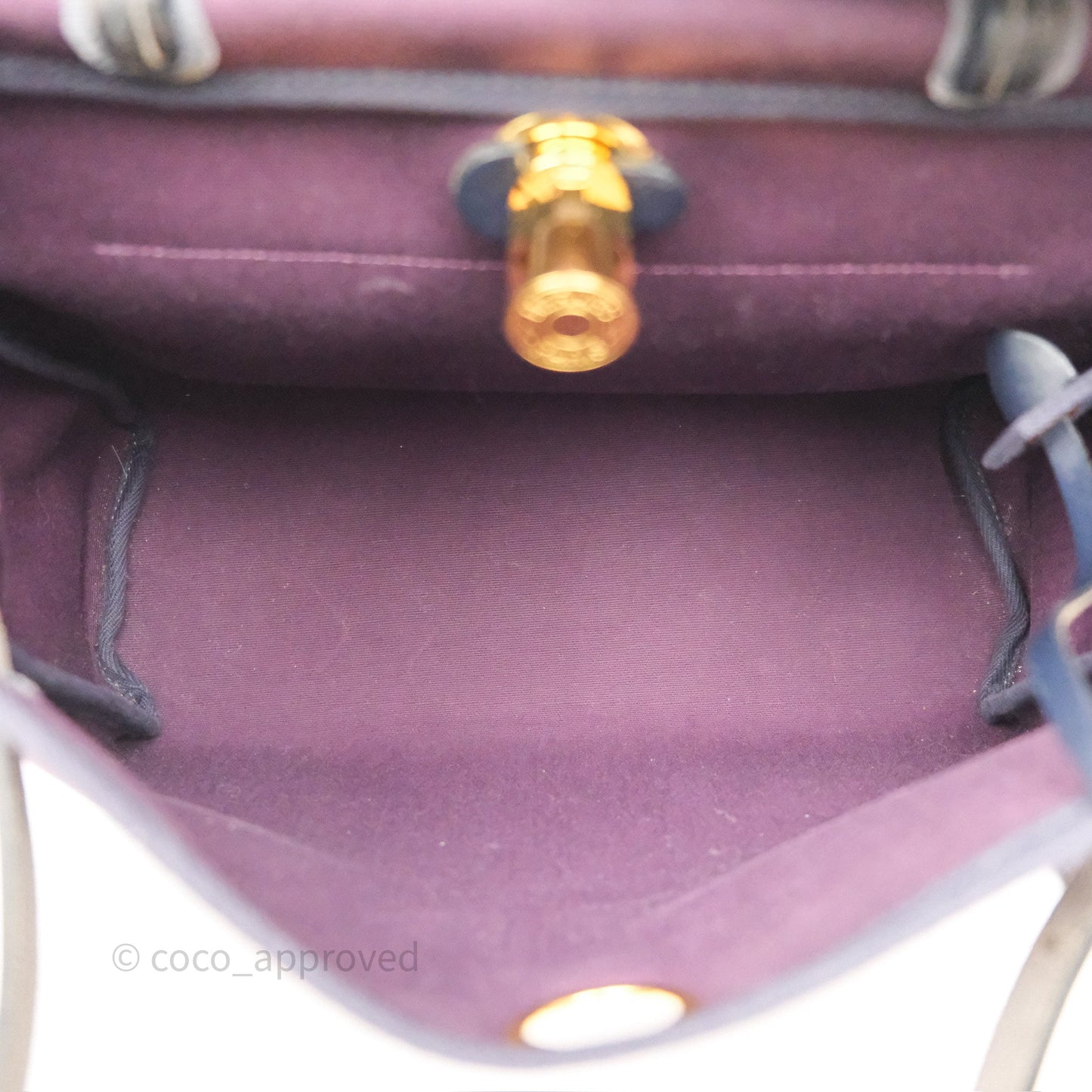 Hermès Herbag Zip 31 Retourne Cassis Bleu Indigo