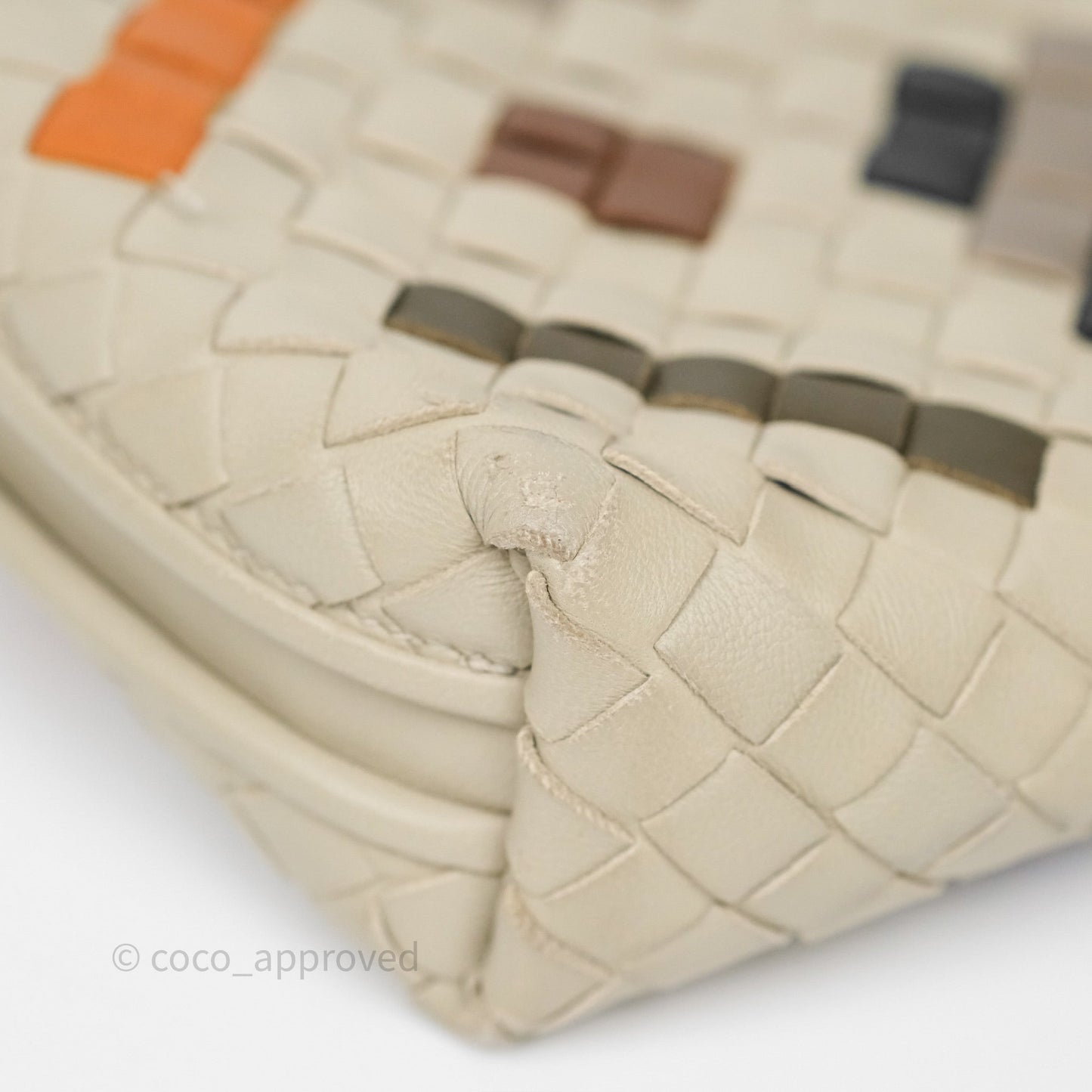 Bottega Veneta Nodini Crossbody Bag Cement Abstract Nappa Intrecciato