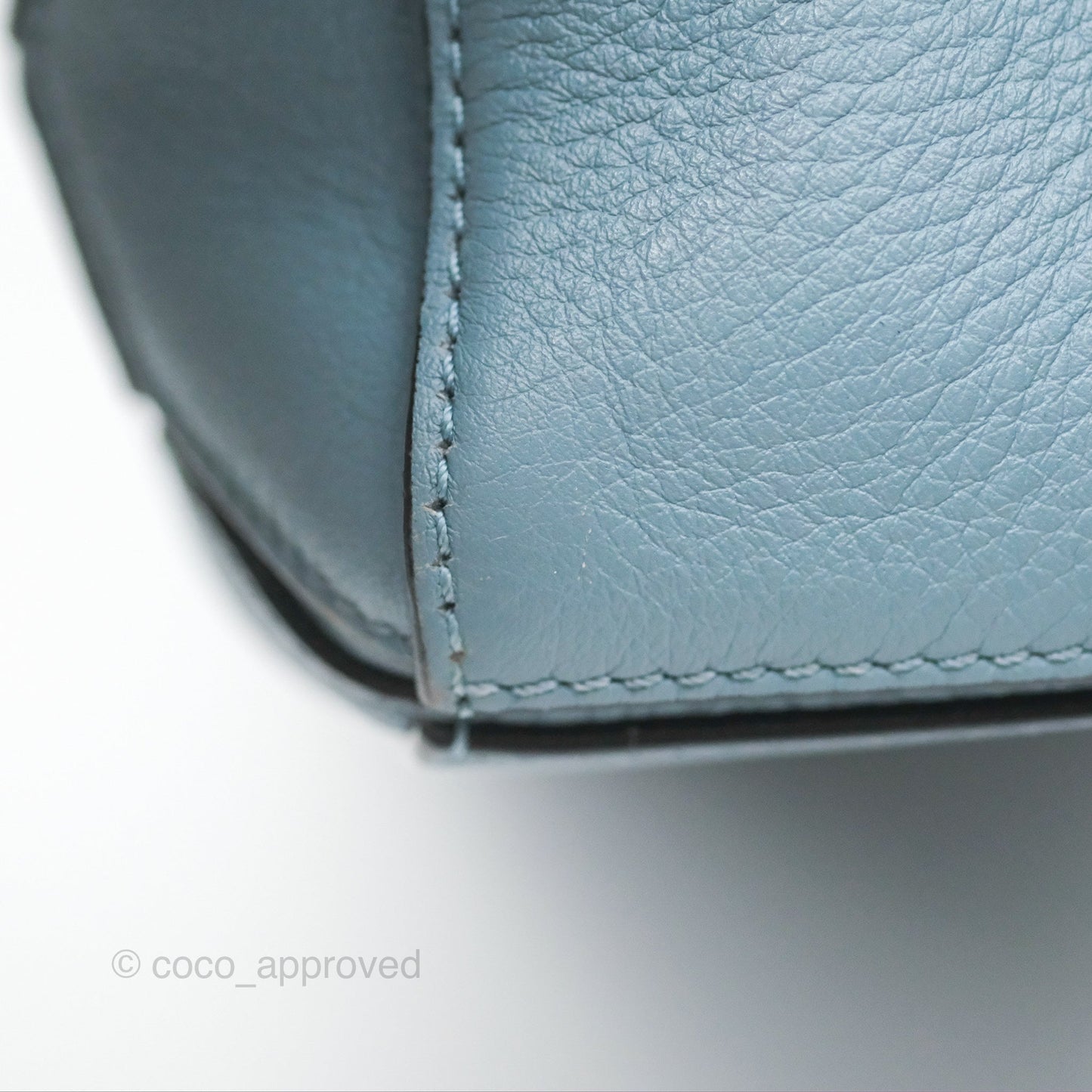 Loewe Small Puzzle Bag Stone Blue Calfskin Gold Hardware