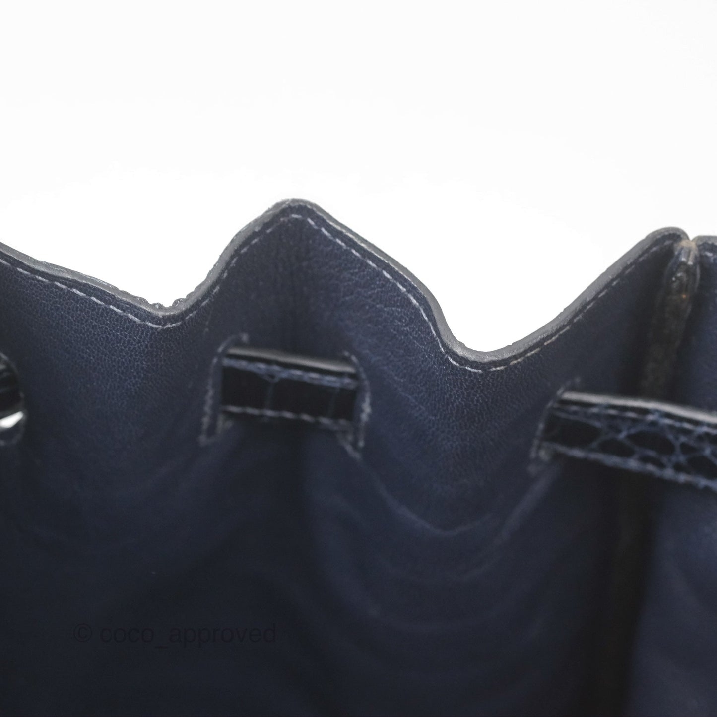 Hermès Birkin 35 Porosus Marine 78 Palladium Hardware