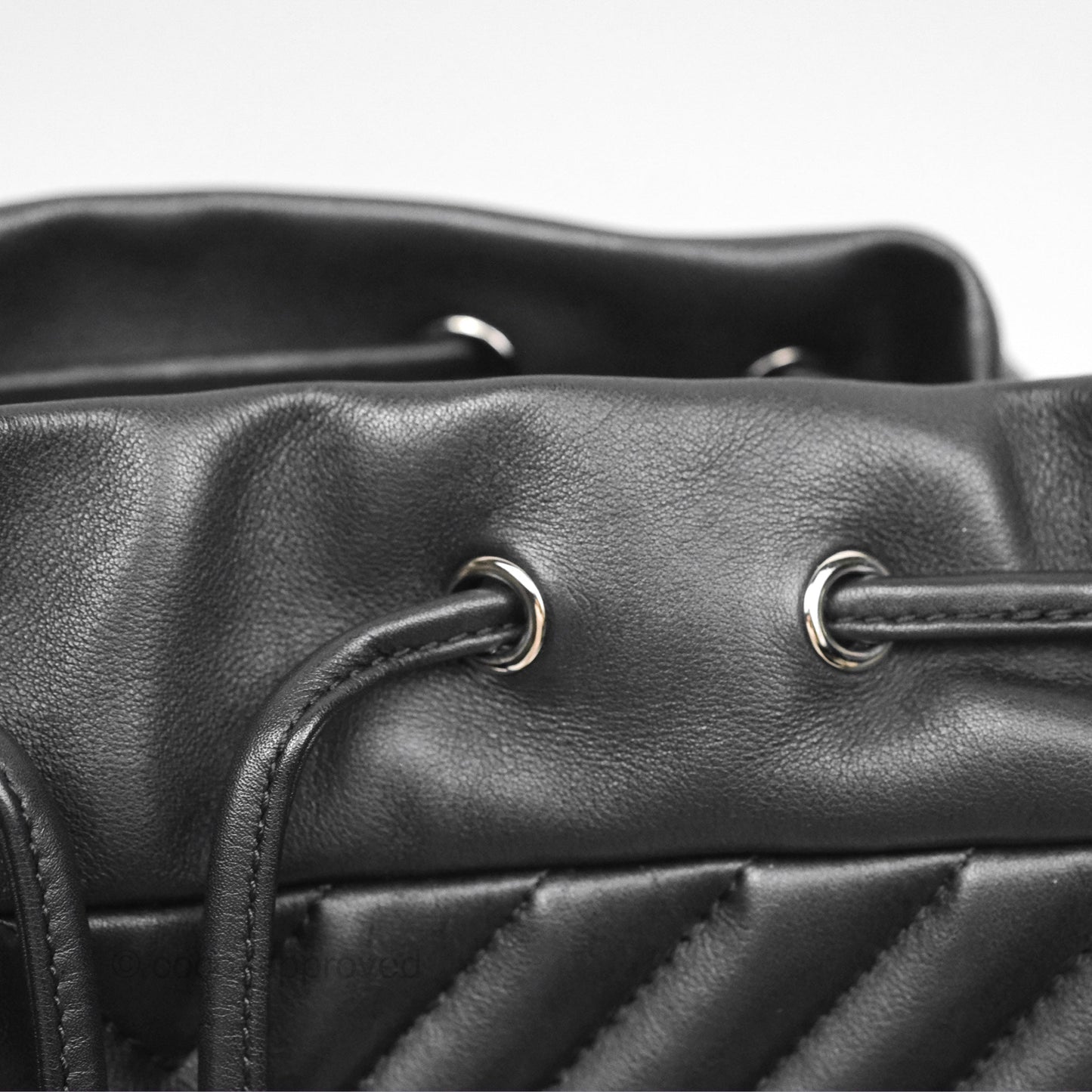 Chanel Medium Chevron Urban Spirit Backpack Black Calfskin Silver Hardware