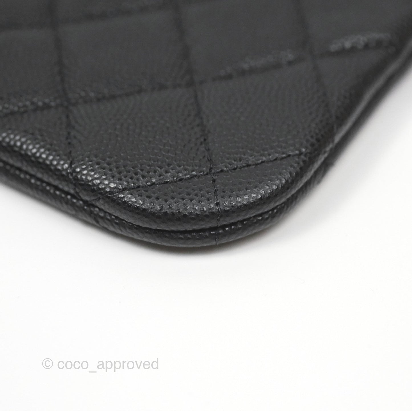 Chanel Quilted Mini O Case Black Caviar Gold Hardware