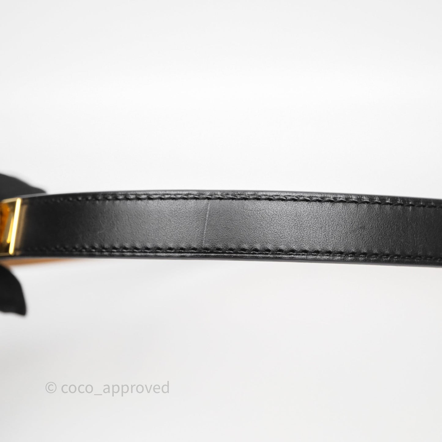 Hermès Kelly Buckle Belt Black Noir 89 Box Leather Gold Hardware