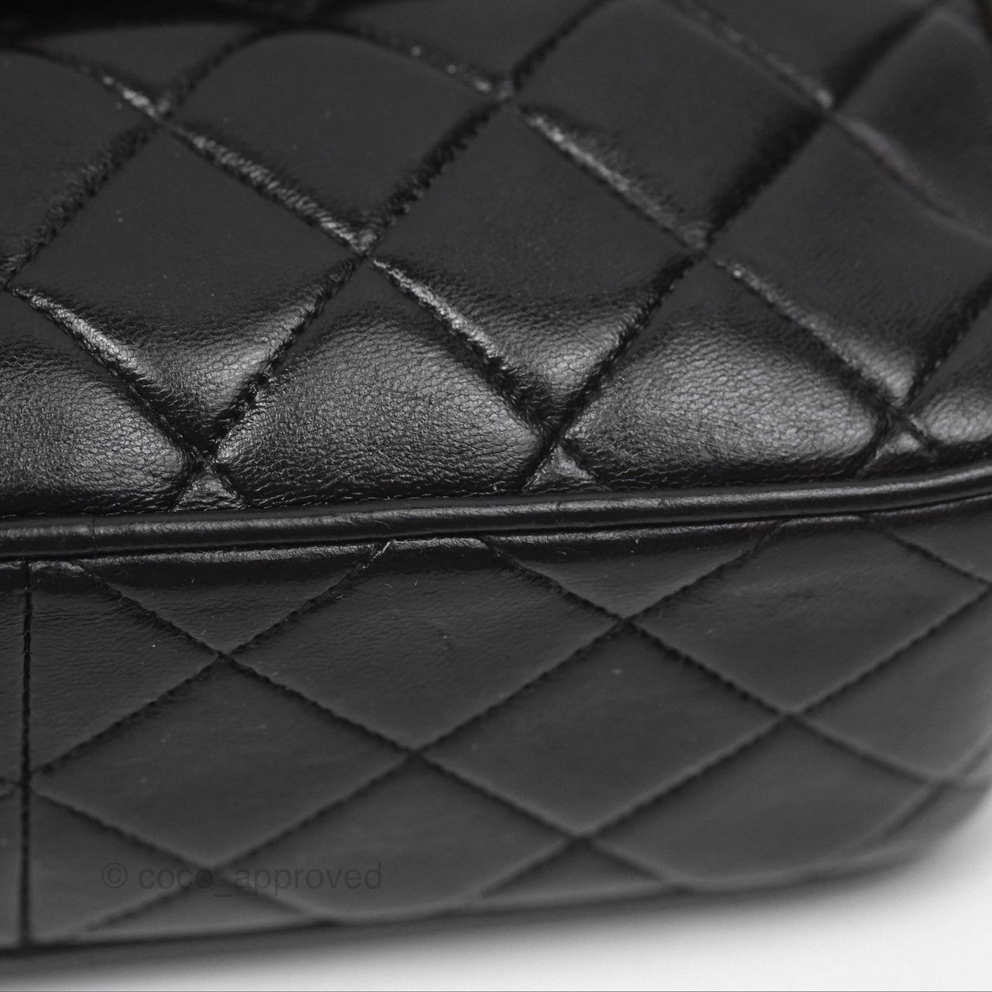 Chanel Vintage Diana Fringe Camera Bag Black Lambskin 24K Gold Hardware