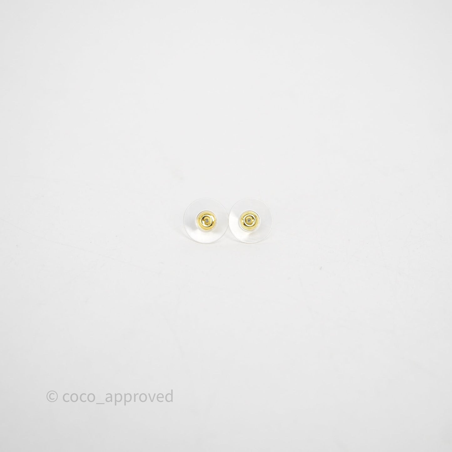 Chanel Crystal CC Floral Earrings Gold Tone 23A