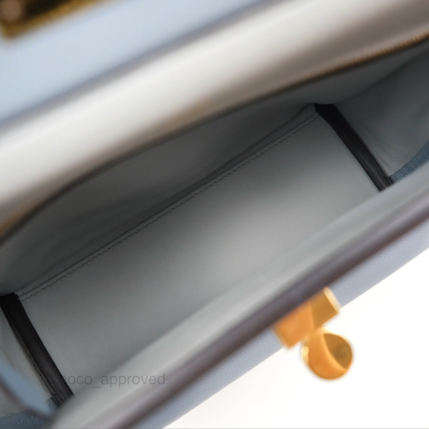 Hermès 24/24 21 Mini Bleu Lin J7 Evercolor/ Swift Gold Hardware