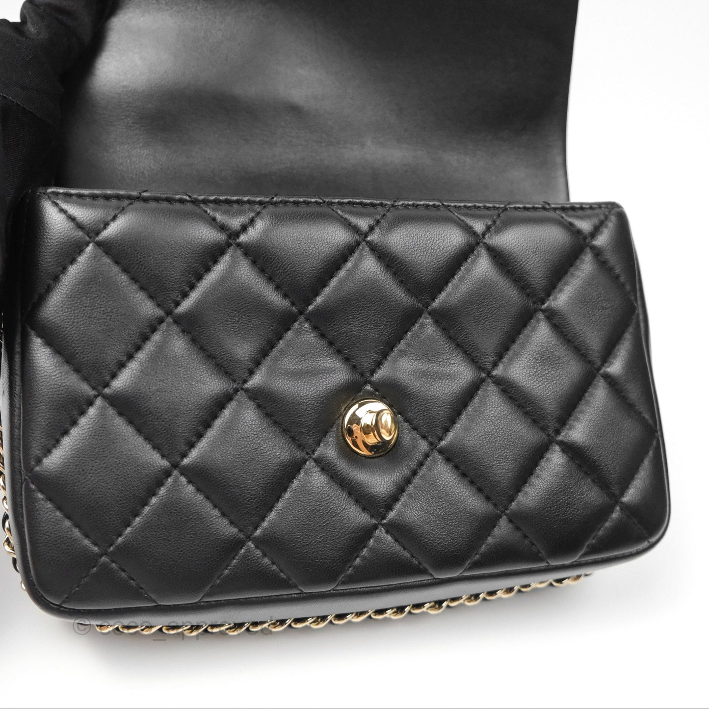 Chanel Small My Precious Flap Black Lambskin Gold Hardware