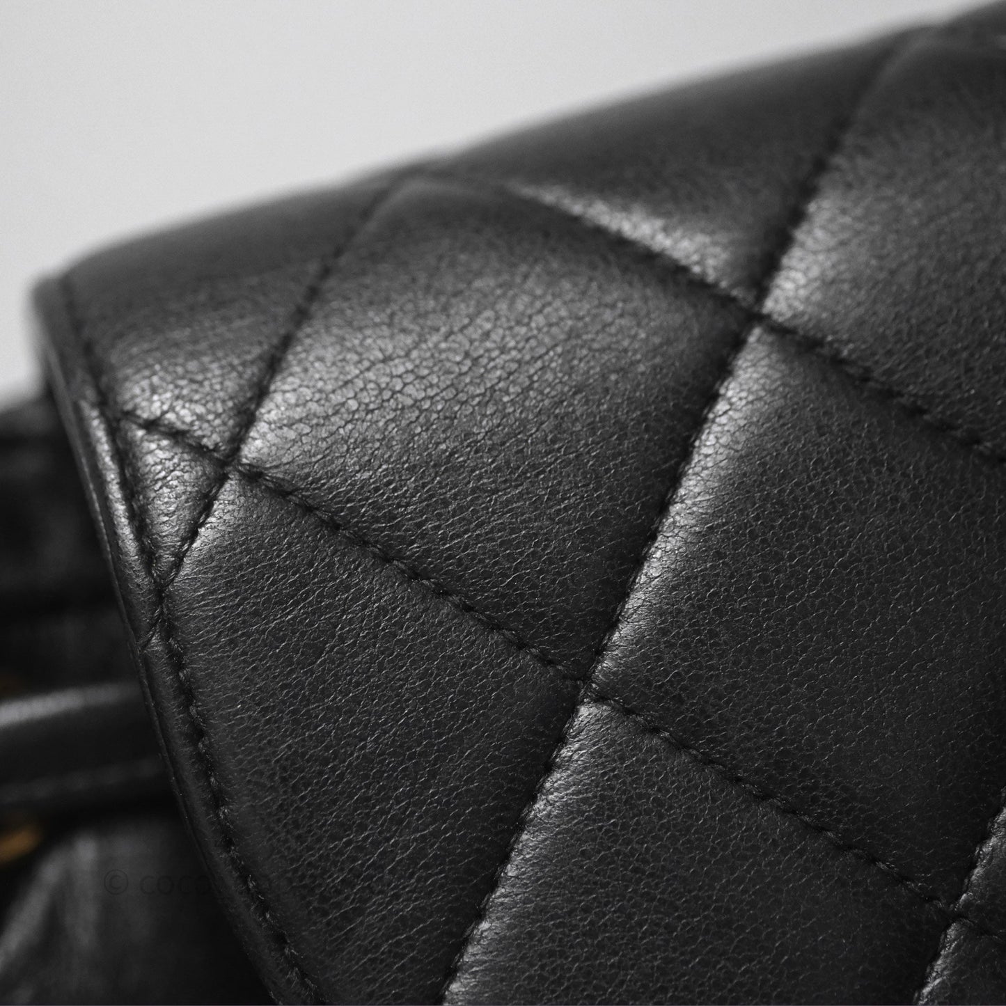 Chanel Vintage CC Duma Backpack Black Lambskin 24K Gold Hardware