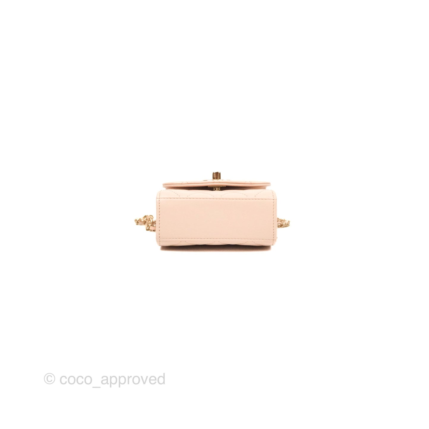 Chanel Mini Quilted Trendy CC Clutch With Chain Light Pink Lambskin Gold Hardware