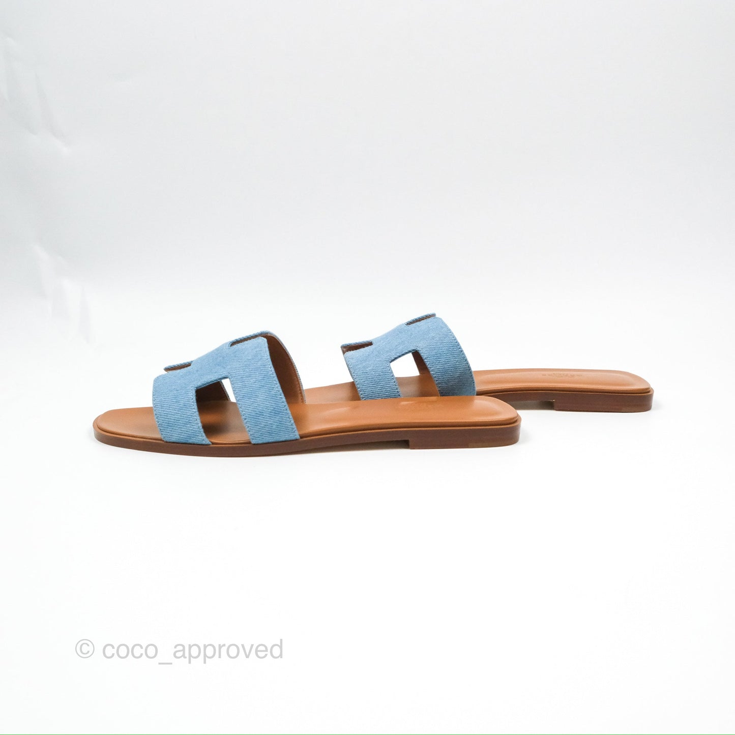 Hermès Oran Sandal Denim Bleu Clair 