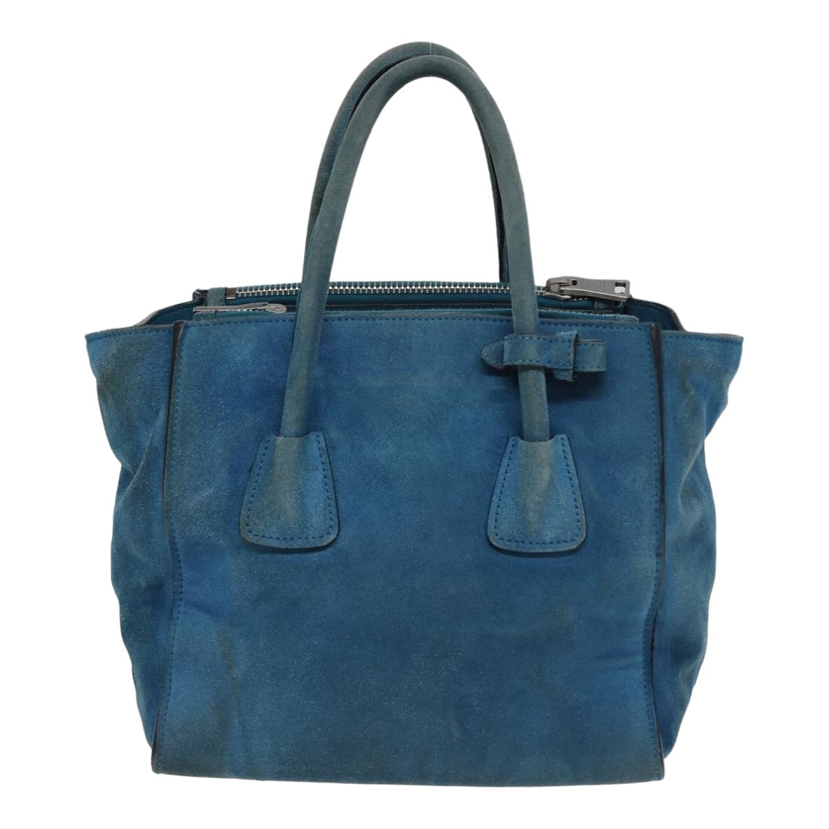 Luxury Prada Hand Bag Suede 2way Blue  83949