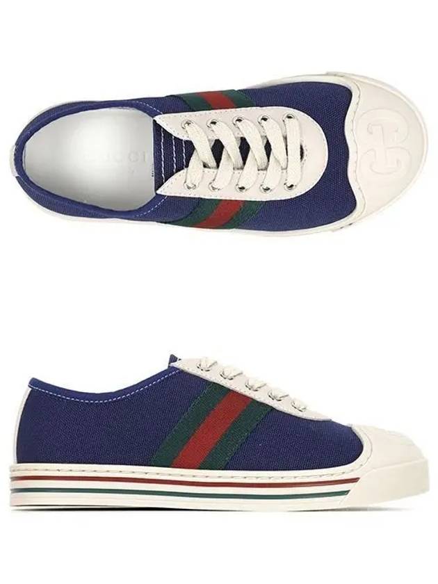 Luxury Gucci Trending 2025 Kids Web Sneakers Navy