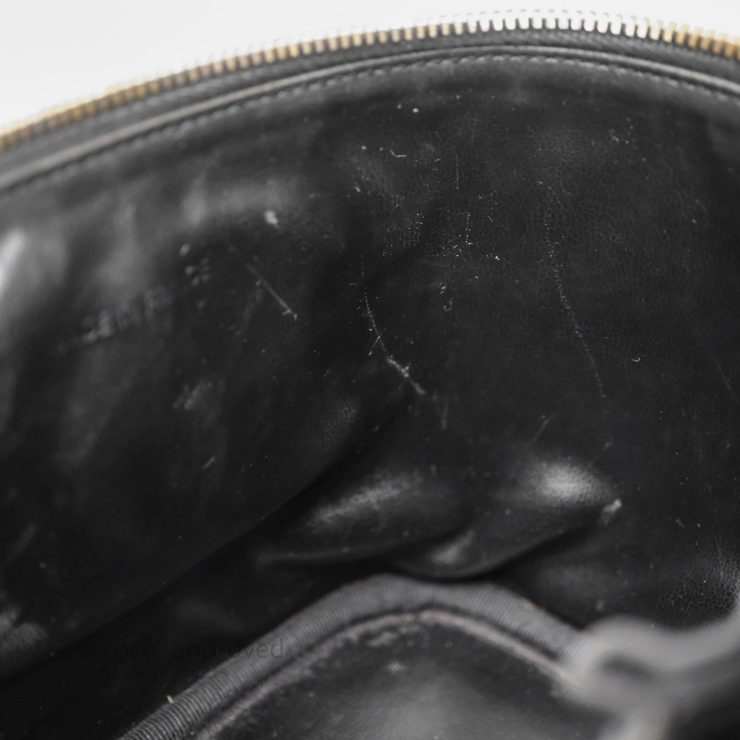 Chanel Vintage Vanity Case Black Caviar Gold Hardware
