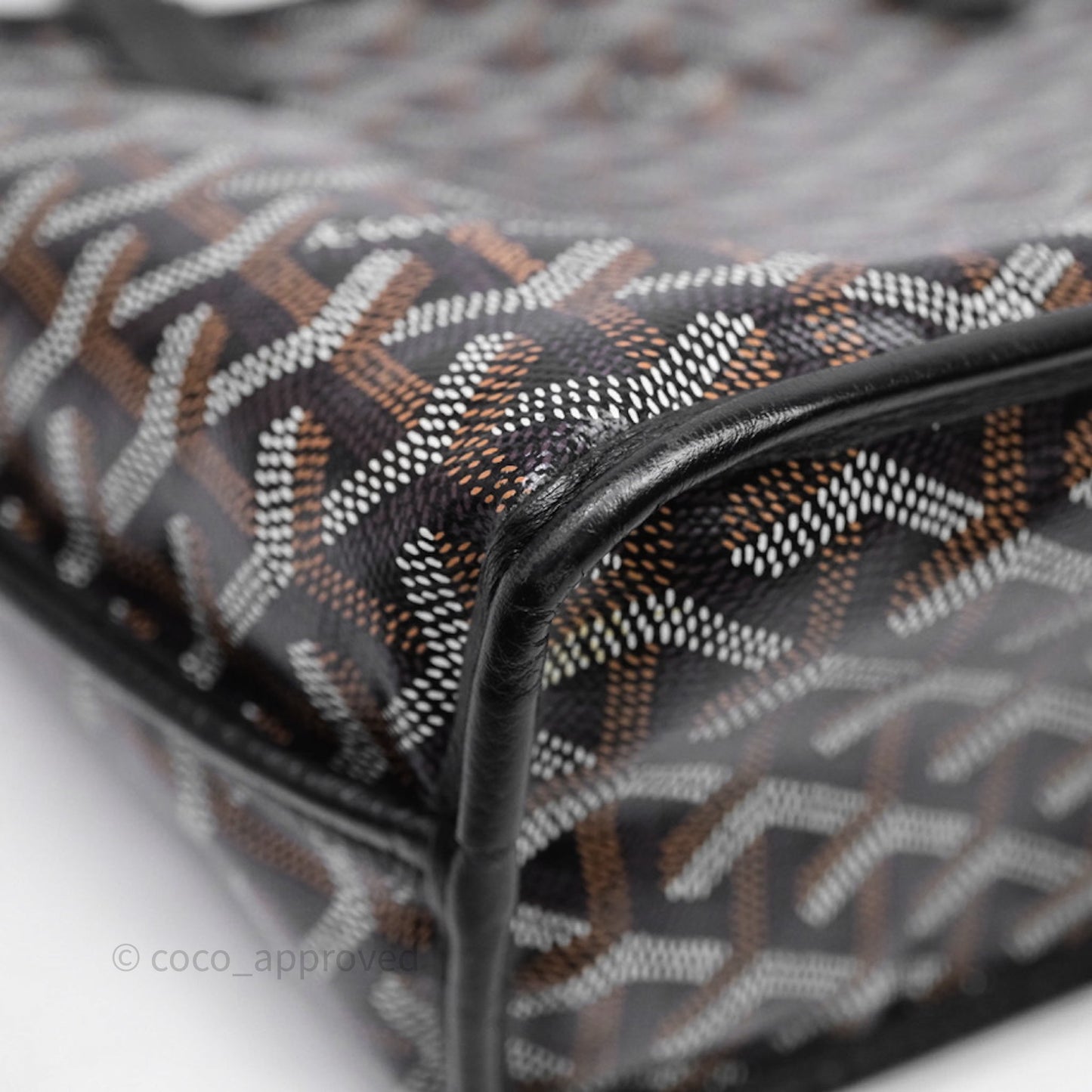 Goyard Anjou Mini Bag Goyardine Canvas Black
