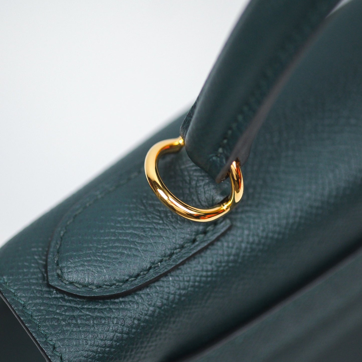Hermès Kelly II 28 Sellier Vert Cypress 6O Veau Epsom Gold Hardware